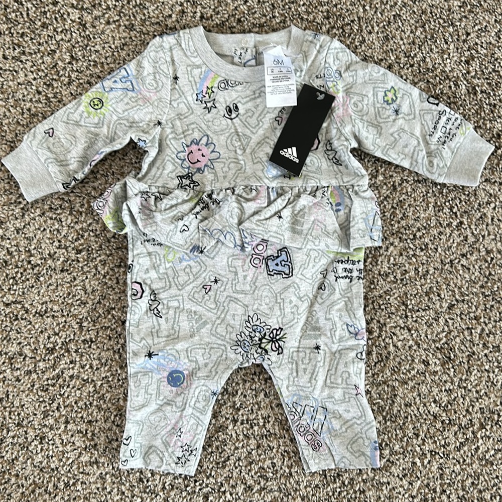 NWT Adidas girls one piece size 6m